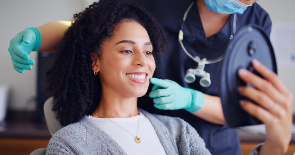 woman at the dentist
